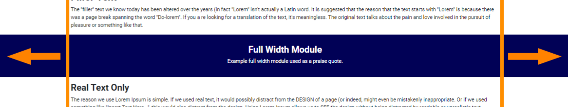 example showing a module full width