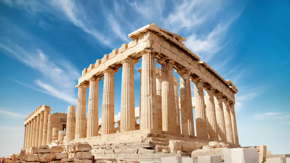 The Acropolis of Athens on a sunny day