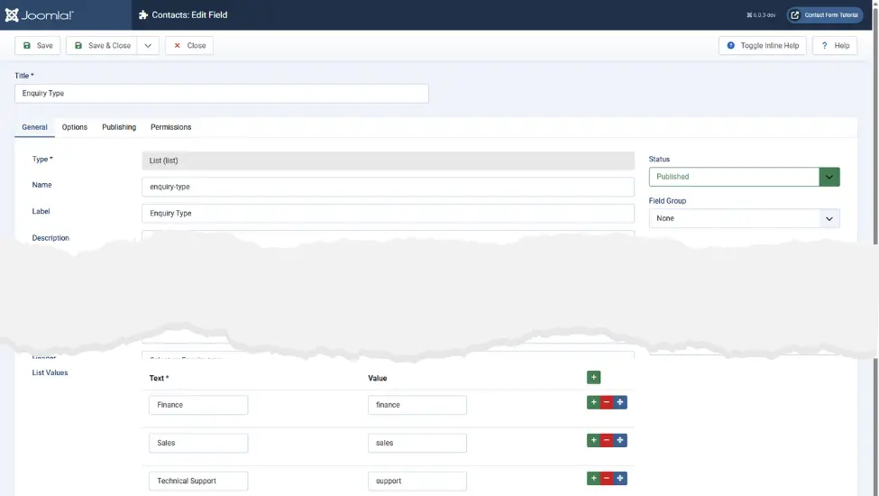 Creating a new Contact custom field