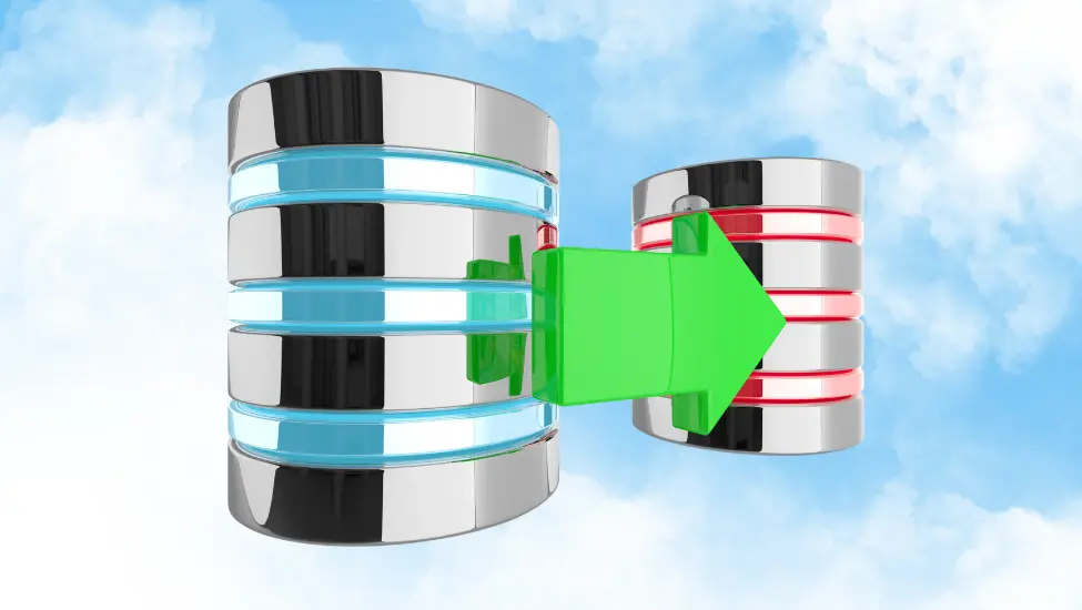 icon representation of data moving from one stack to another