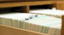drawer filled with a card index that you used to find in a library