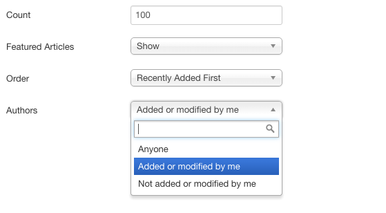 latest articles module