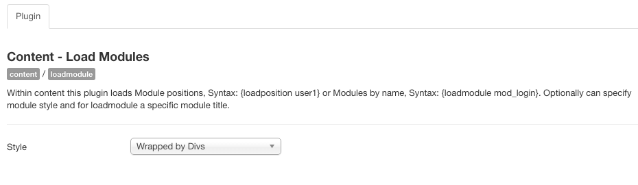 plugin load modules