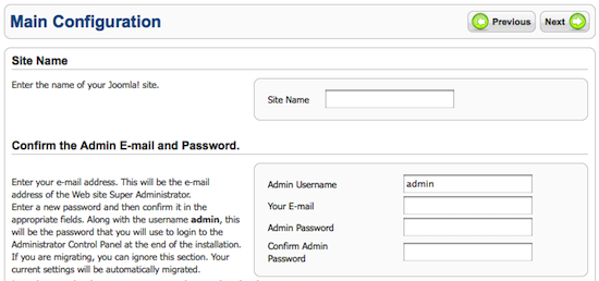 choose your joomla admin name