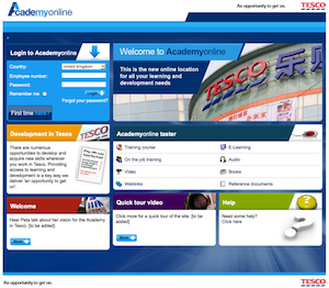 tesco academy joomla web site