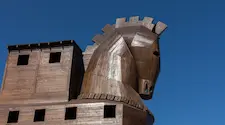 Wooden replica of the Trojan horse